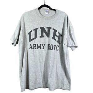 Vintage University of New Hampshire Army ROTC Shirt Mens Large Russell Athletic